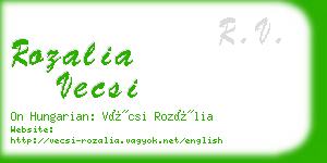 rozalia vecsi business card